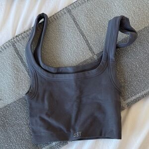 SET Active Charcoal Ribbed Sports Bra